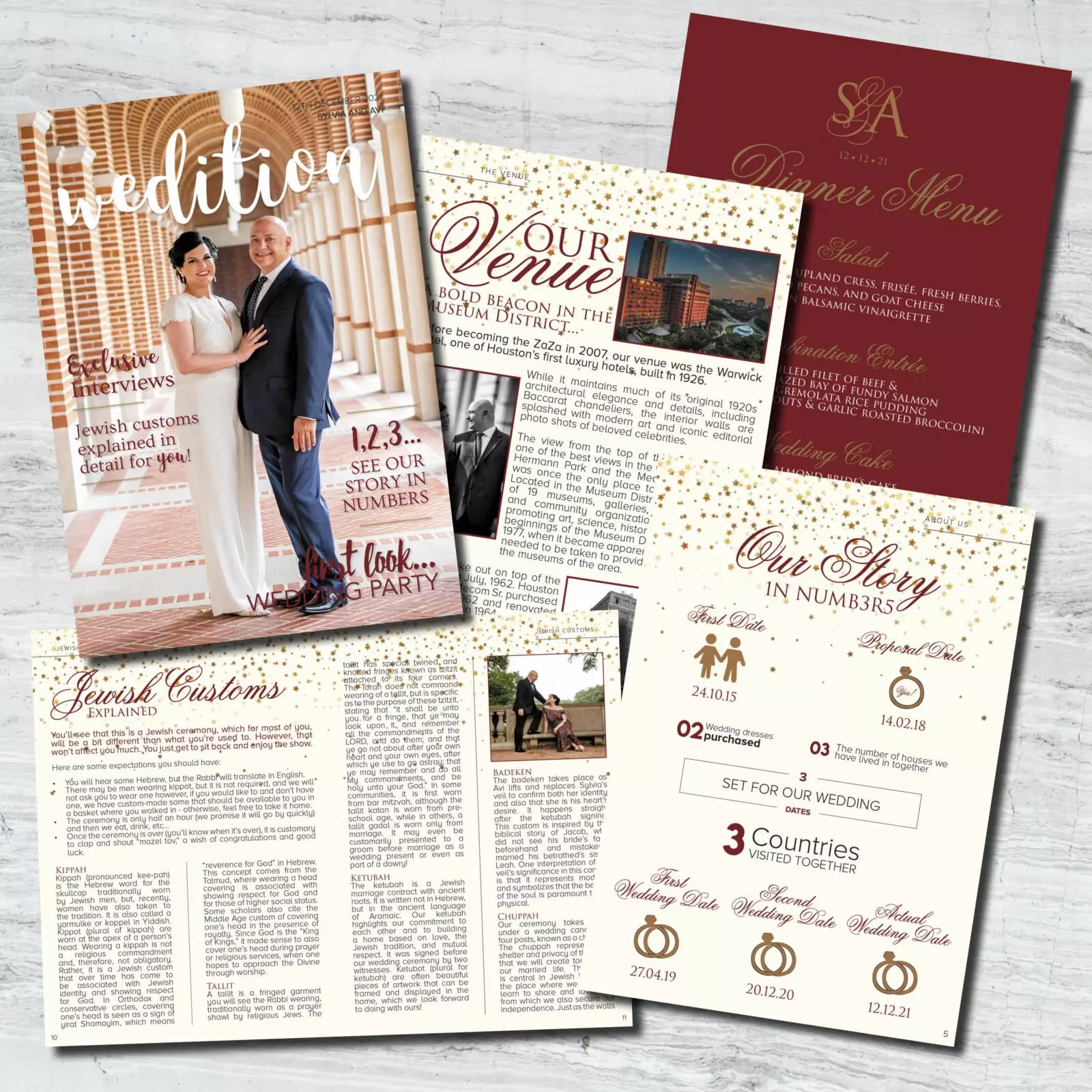 personalised jewish wedding magazine